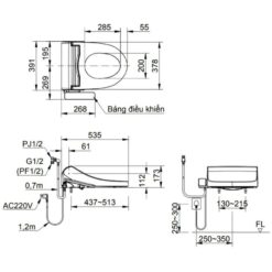 nap bon cau dien tu inax cw h18vn 2
