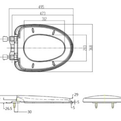 Nắp bồn cầu đóng êm TOTO TC385VS (T3)