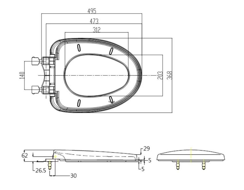 Thiết kế nắp bồn cầu TOTO TC385VS Nắp bồn cầu đóng êm TOTO TC385VS trong không gian hiện đại