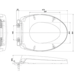Nắp bồn cầu đóng êm TOTO TC393VS (T2) 17 Nắp bồn cầu đóng êm TOTO TC393VS (T2)