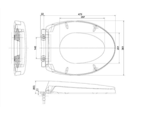 Nắp bồn cầu đóng êm TOTO TC393VS (T2)
