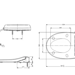 Nắp bồn cầu rửa cơ Eco washer TOTO TCW07S (E2) 13 Nắp bồn cầu rửa cơ Eco washer TOTO TCW07S (E2)