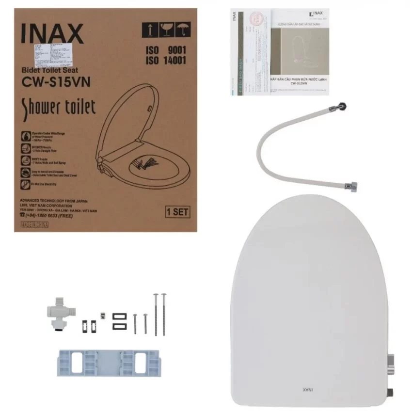 Nắp Bồn Cầu Rửa Cơ INAX CW-S15VN Phù hợp mọi bồn cầu Inax 14 Nắp Bồn Cầu Rửa Cơ INAX CW-S15VN