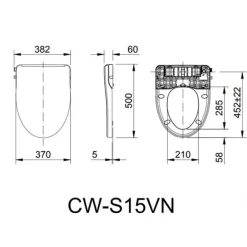 Nắp Bồn Cầu Rửa Cơ INAX CW-S15VN Phù hợp mọi bồn cầu Inax 13 nap bon cau rua co inax cw s15vn 3