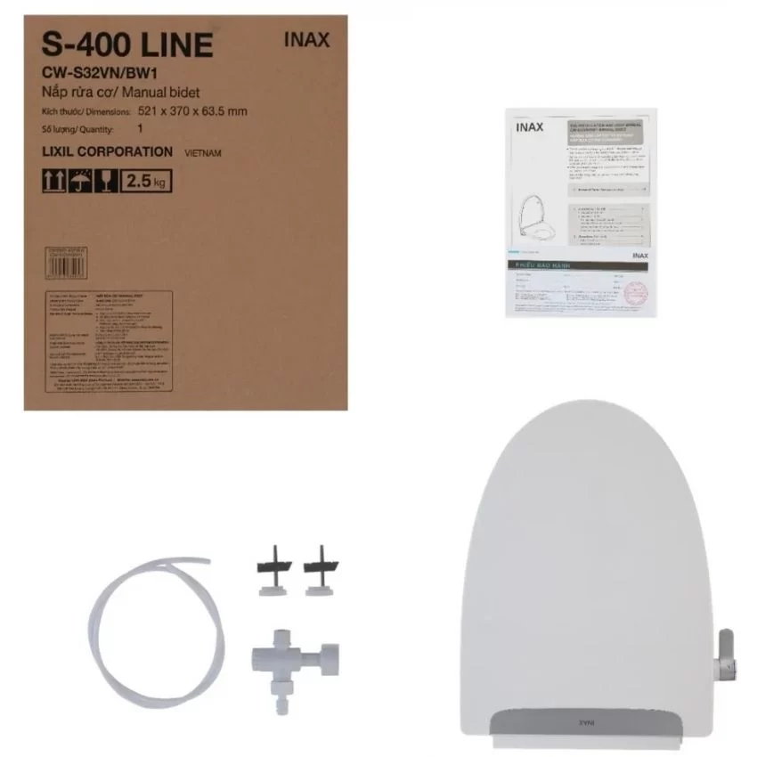 Nắp Bồn Cầu Rửa Cơ INAX CW-S32VN Phù hợp mọi bồn cầu Inax 22 Nắp Bồn Cầu Rửa Cơ INAX CW-S32VN