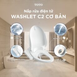 Nắp bồn cầu thông minh TOTO TCF23710AAA (W18) Washlet C2 cơ bản