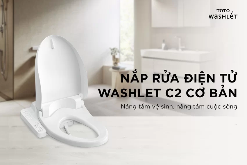 Nắp bồn cầu thông minh TOTO TCF23710AAA (W18) Washlet C2 cơ bản 34 Washlet C2 cơ bản SKU: TCF23710AAA#NW1