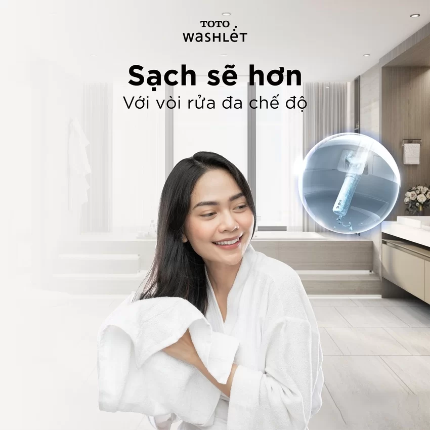 Nắp bồn cầu thông minh TOTO TCF23710AAA (W18) Washlet C2 cơ bản 36 Sản phẩm TOTO Washlet C2 tại Hải Yến Home SKU: TCF23710AAA#NW1