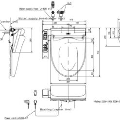 Nắp bồn cầu thông minh TOTO TCF23710AAA (W18) Washlet C2 cơ bản