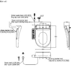 Nắp bồn cầu thông minh Washlet S2 TOTO TCF33370GAA dành cho bồn cầu giấu dây