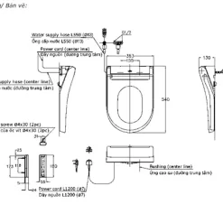 Nắp bồn cầu thông minh Washlet S5 TOTO TCF34320GAA 7 Nắp bồn cầu thông minh Washlet S5 TOTO TCF34320GAA