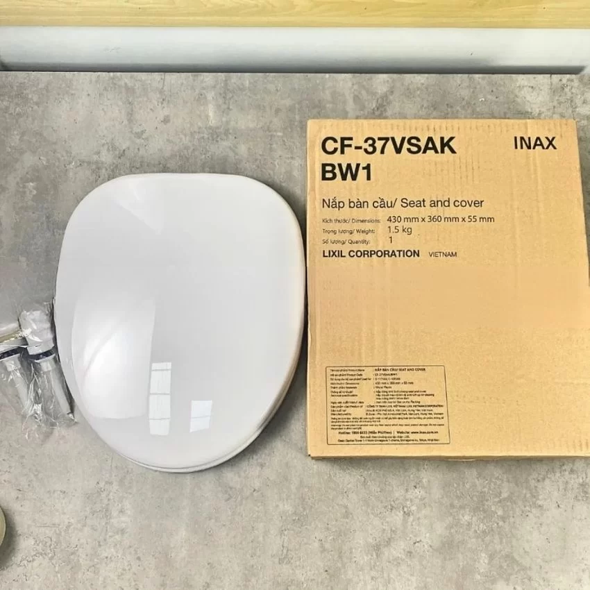 Nắp Êm Bồn Cầu INAX CF-37VSAK Phù hợp với bồn cầu C-117VAN, C-108VAN 16 nap em bon cau inax CF 37VSAK 6