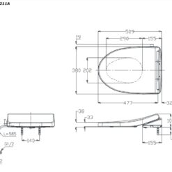 Nắp rửa cơ Eco washer TOTO TCW1211A (E4) 2 chế độ rửa trước & sau
