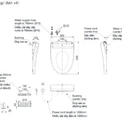 Nắp rửa điện tử Washlet S7 TOTO TCF47360GAA (W23)