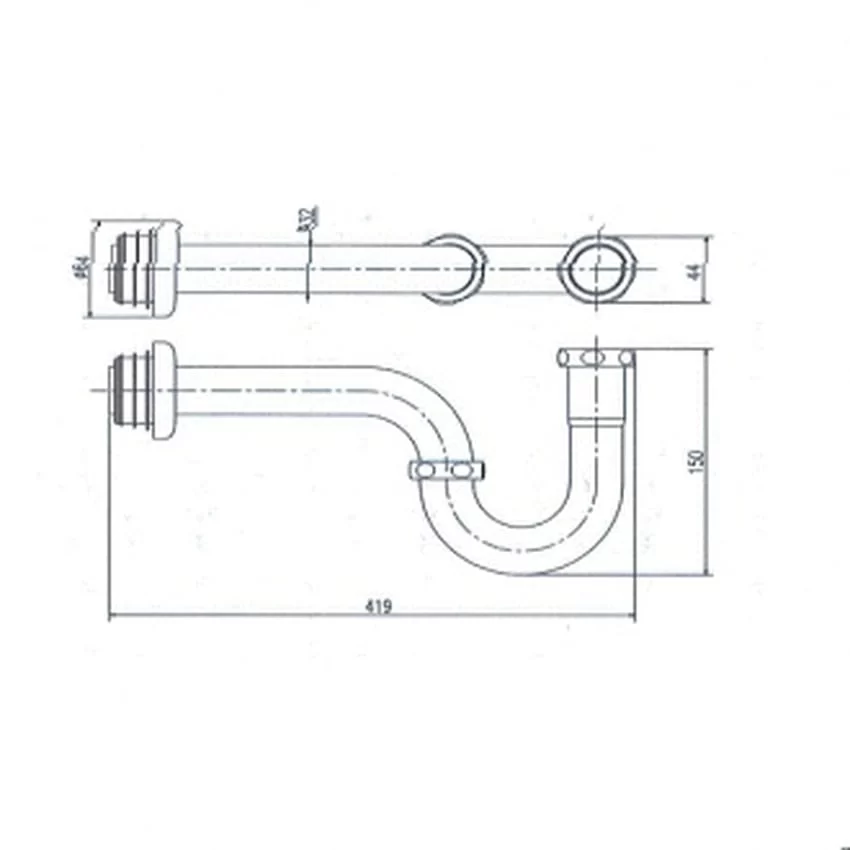 Cận cảnh ống thải chữ P INAX A-678P Cận cảnh ống thải chữ P INAX A-678P