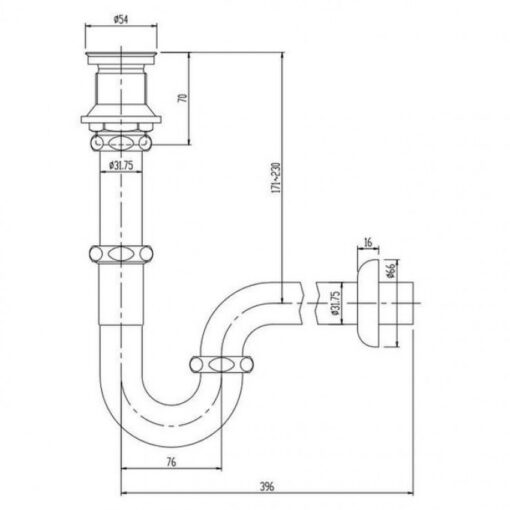 Ống thải chữ P INAX LF-105PAL (LF105PAL)