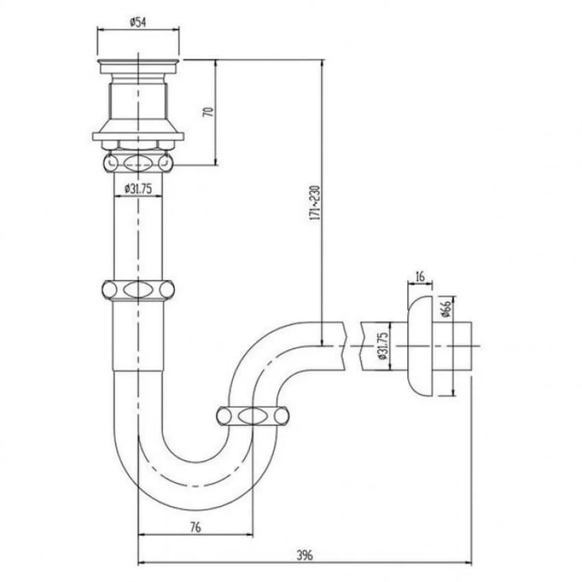 Ống thải chữ P INAX LF-105PAL Ống thải chữ P INAX LF-105PAL