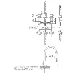 Sen cho bồn tắm INAX BFV-7000B (BFV7000B) 7 Sen cho bồn tắm INAX BFV-7000B (BFV7000B)