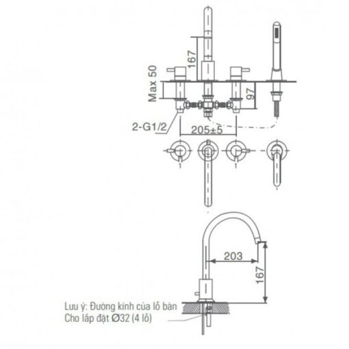 Sen cho bồn tắm INAX BFV-7000B (BFV7000B)