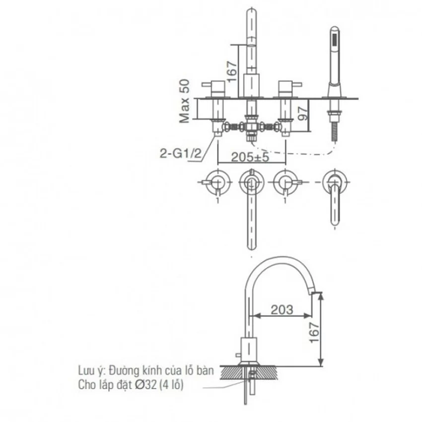 Sen cho bồn tắm INAX BFV-7000B (BFV7000B) 10 Chi tiết INAX BFV-7000B