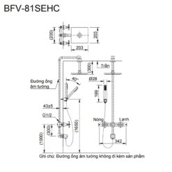 Sen tắm âm tường nóng lạnh INAX BFV-81SEHC (BFV81SEHC)