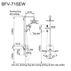 Sen tắm âm tường nóng lạnh INAX BFV-71SEW (BFV71SEW) 5 Sen tắm âm tường nóng lạnh INAX BFV-71SEW (BFV71SEW)