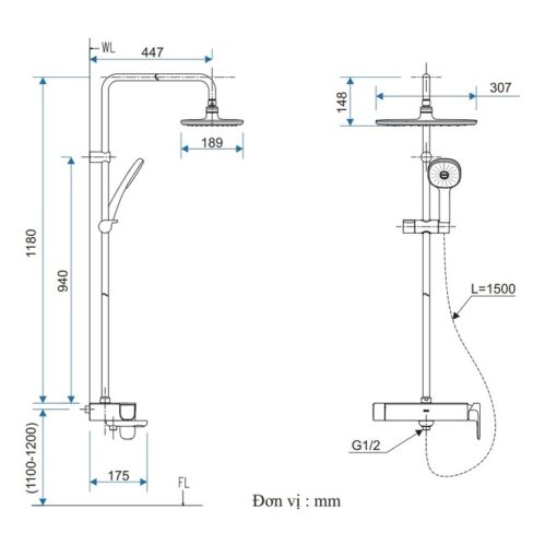 Sen cây nóng lạnh INAX BFV-635S (BFV635S)