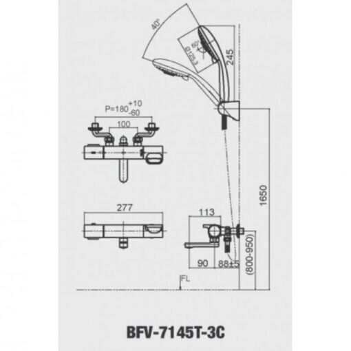 Sen tắm nhiệt độ INAX BFV-7145T-3C (BFV7145T3C)