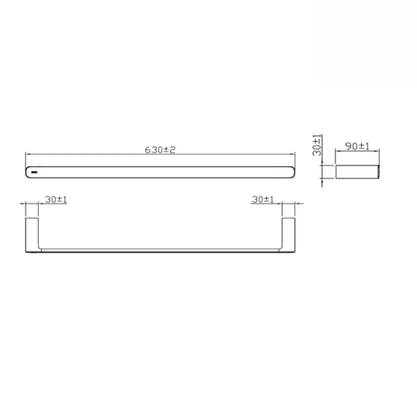 Thanh treo khăn đơn INAX KFS-945V (KFS945V) 13 Thanh treo khăn INAX KFS-945V hình ảnh 2
