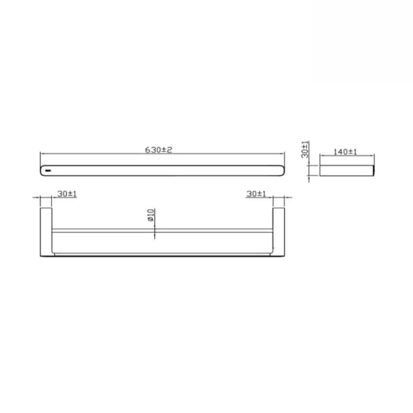 Chi tiết thiết kế thanh treo khăn INAX KFS-945VW Chi tiết thanh treo khăn đôi INAX KFS-945VW