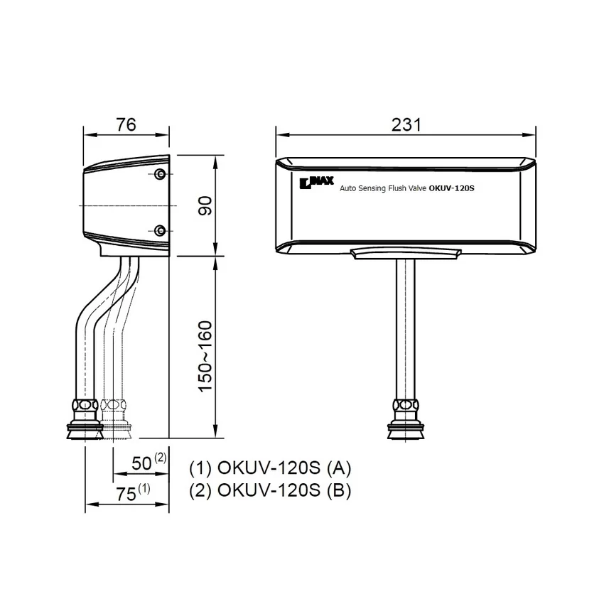 Van xả bồn tiểu INAX 75mm OKUV-120S(A) Van xả bồn tiểu INAX 75mm OKUV-120S(A)