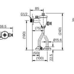 Van xả tiểu kiểu nhấn INAX UF-8V-0.5 (UF8V05)
