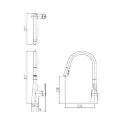Vòi bếp dây rút nóng lạnh INAX SFV-900SX (SFV900SX)