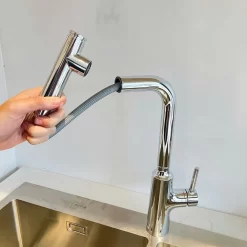 Vòi bếp dây rút nóng lạnh INAX SFV-907SX (SFV907SX) 17 Vòi bếp dây rút nóng lạnh INAX SFV-907SX (SFV907SX)