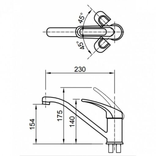 Vòi bếp nóng lạnh INAX SFV-112S (SFV112S)