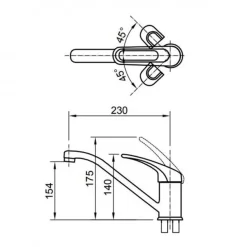 Vòi bếp nóng lạnh INAX SFV-212S (SFV212S)
