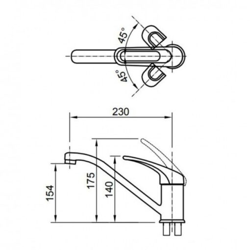 Vòi bếp nóng lạnh INAX SFV-212S (SFV212S)