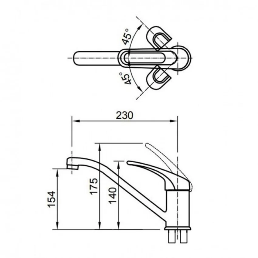Thiết kế sang trọng của Vòi bếp nóng lạnh INAX SFV-212S Thiết kế sang trọng của Vòi bếp nóng lạnh INAX SFV-212S