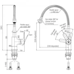 Vòi bếp nóng lạnh INAX SFV-303S (SFV303S) 12 Vòi bếp nóng lạnh INAX SFV-303S (SFV303S)