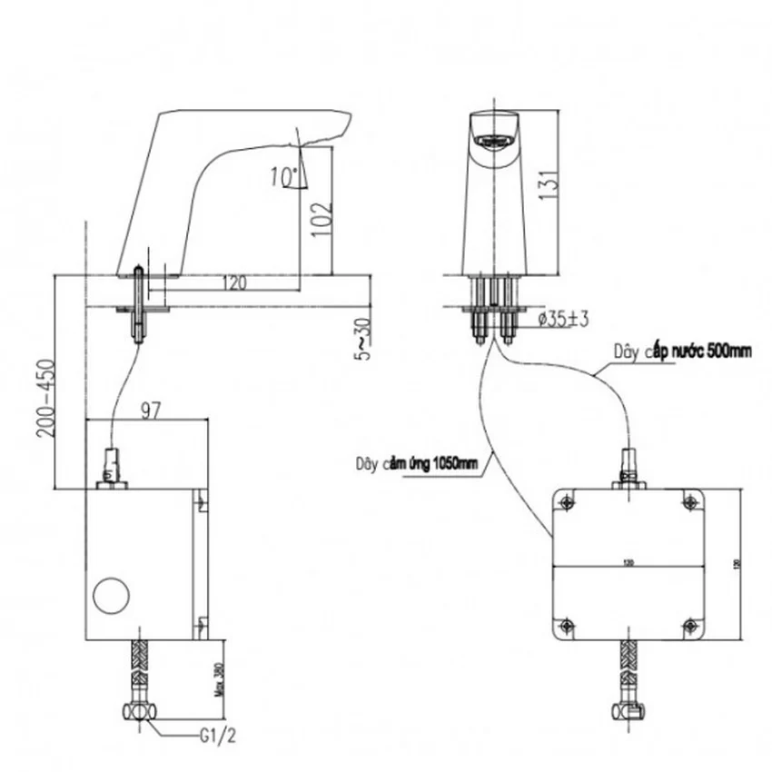 Thiết kế tinh tế của INAX AMV-50B - SKU: AMV-50B Thiết kế tinh tế của INAX AMV-50B