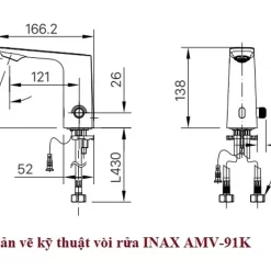Vòi chậu cảm ứng lạnh INAX AMV-91 (AMV91) 10 voi chau cam ung lanh inax amv 91 6