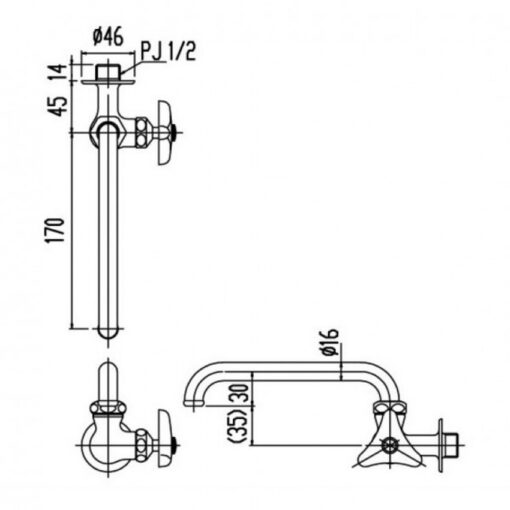 voi chau lavabo lanh inax lf 16 13 2