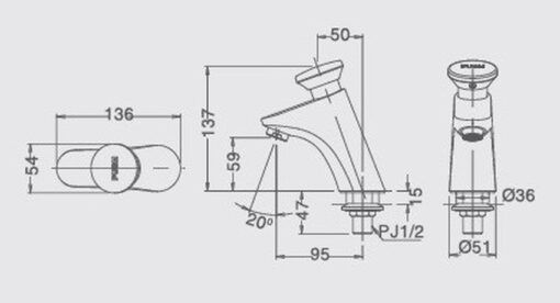 voi chau lavabo lanh inax lfv p02b 2