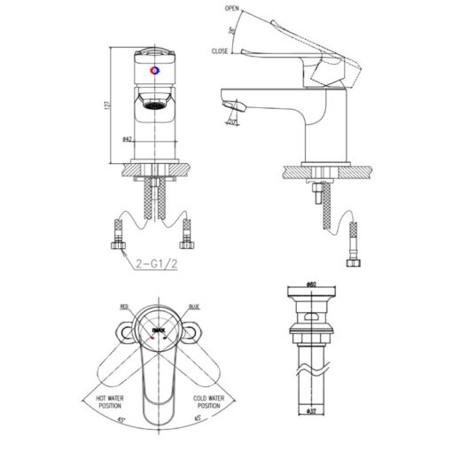 voi chau lavabo nong lanh inax lfv 2012s r 2