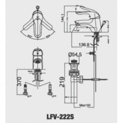 voi chau lavabo nong lanh inax lfv 222s 2
