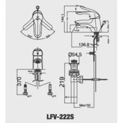 Vòi chậu lavabo nóng lạnh INAX LFV-222S (LFV222S) 17 voi chau lavabo nong lanh inax lfv 222s 2