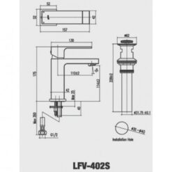 voi chau lavabo nong lanh inax lfv 402s 12