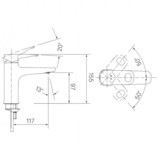voi chau lavabo nong lanh inax lfv 652s 9