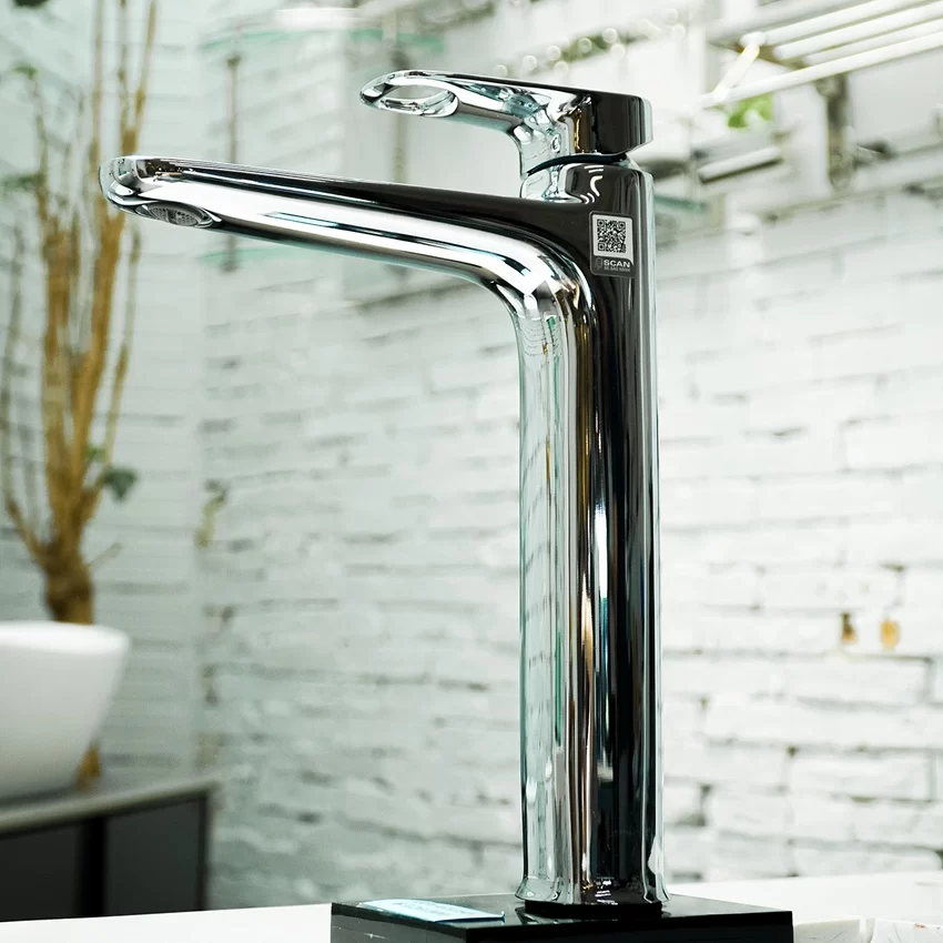 Vòi LFV-652SH kết hợp hoàn hảo với lavabo đặt bàn Vòi nóng lạnh LFV-652SH kết hợp chậu đặt bàn