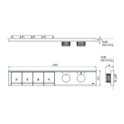 Bảng điều khiển nhiệt độ 4 đường nước âm tường TOTO TBV11140A TBN11FC0A